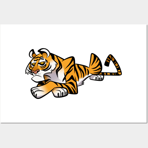 Tiger Caricature Wall Art by binarygod